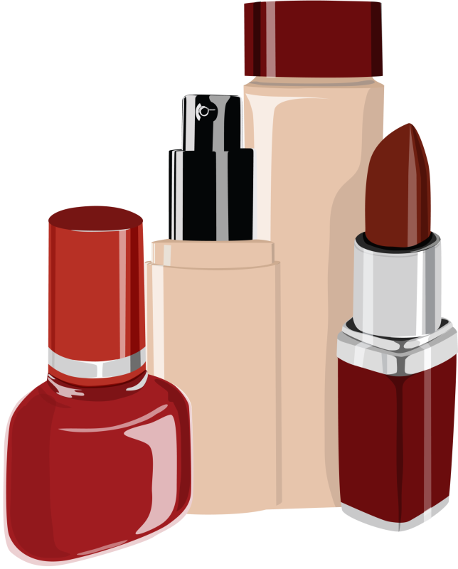 Embelleciendo Nuestros Vestidores - Cosmetic Items Vector Png (644x800)