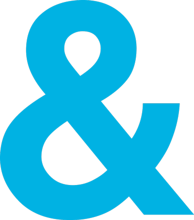 What Is The - Ampersand Sign Blue (400x452)