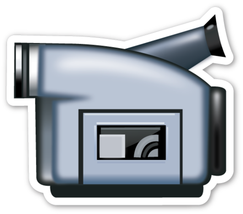 **this Sticker Is The Large 2 Inch Version That Sells - Video Camera Emoji Apple (525x463)