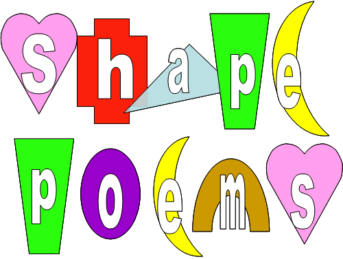 Poem Clipart Title - Shape Poem Clipart (500x378)