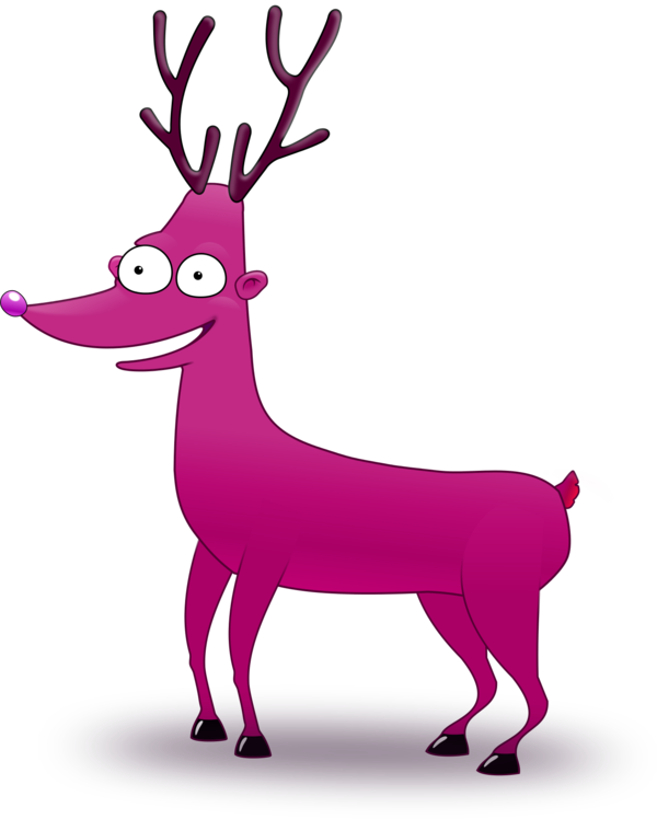 Reindeer With Big Eyes - Custom Funny Deer Shower Curtain (600x748)