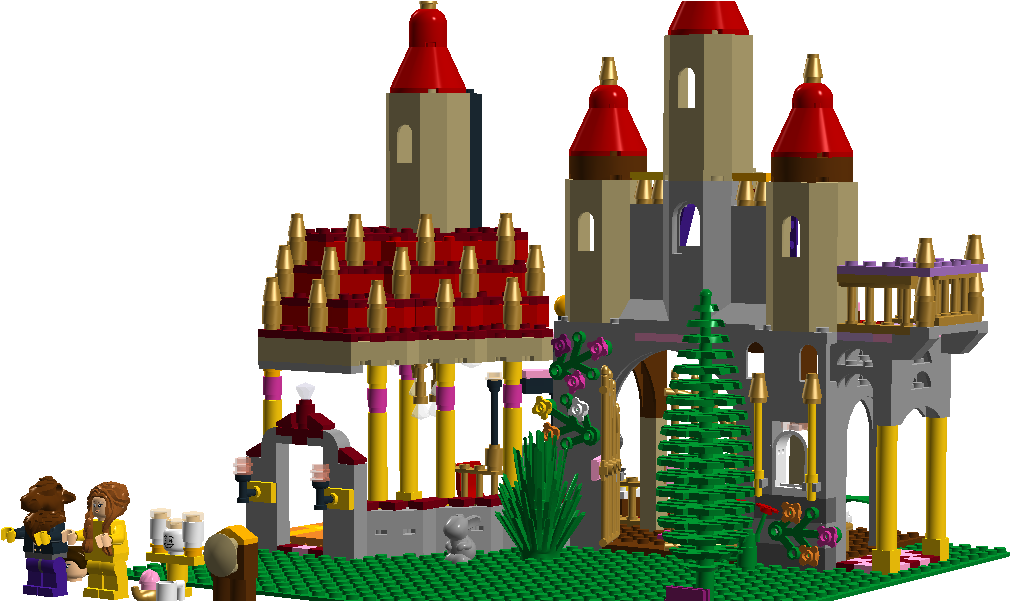 Beauty And The Beast Castle - Lego Beauty & The Beast (1357x600)