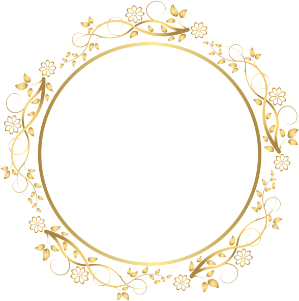 Fondos Para Tarjetas, Tarjetas De Invitación, Decoraciones - Gold Circle Frame Png (598x600)