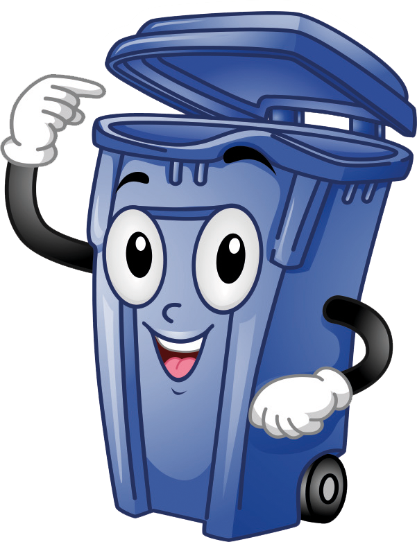 An Empty Bin Is A Happy Bin - Trash Bins Clipart (601x782)