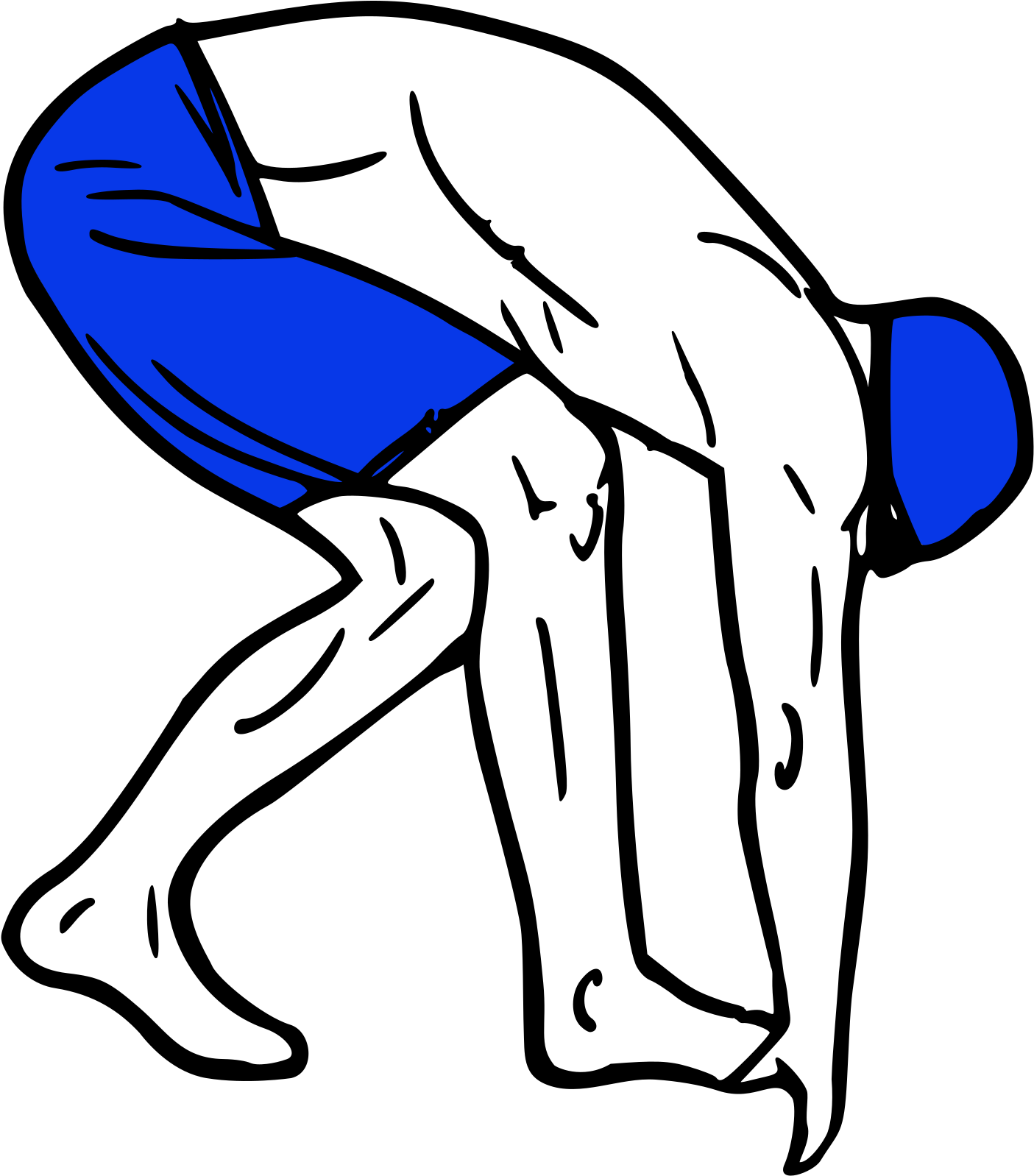 Big Image - Swimmer On Starting Block Clipart (1697x2400)