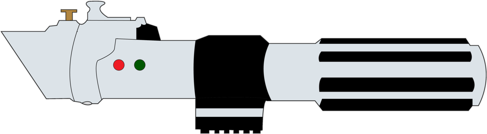 Anakin's First Lightsaber By Superherotimefan - Lightsaber (1698x470)