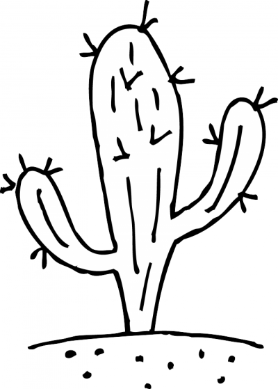 Free Cactus Clipart Public Domain Plant Clip Art Images - Cactus Black And White (400x559)