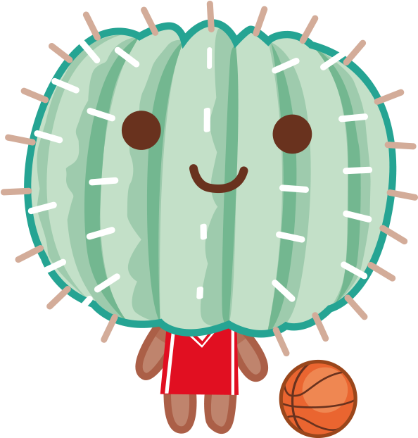 Text Your Friends These Cute Cactus With Tucson Spirit - Basketball (640x640)