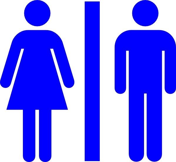 Dark Blue Restroom Clip Art - Women More Stress Than Men (600x553)