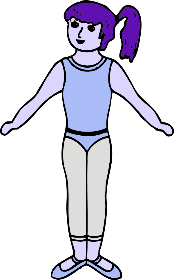 Girl Body Outline Clip Art - Alles Gute Zum Geburtstag Für Mädchen Mit Grußkarte (600x964)
