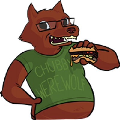 Chubby Werewolf - Cartoon (400x400)