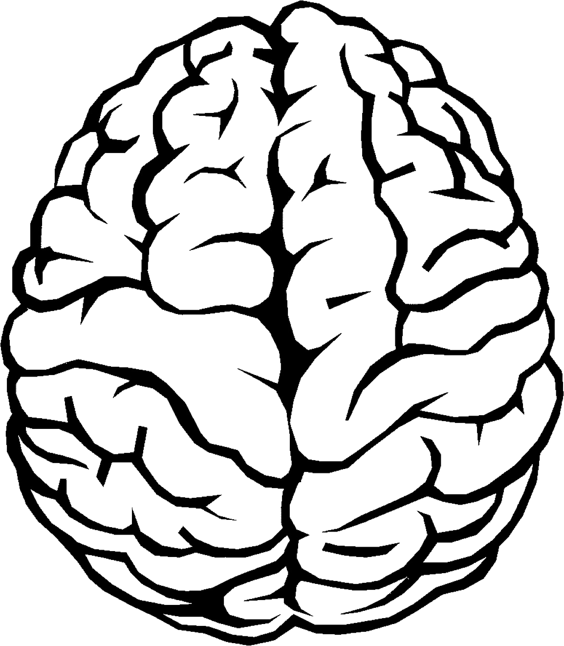 Outline Of The Human Brain Clip Art - Outline Of The Human Brain Clip Art (1154x1321)
