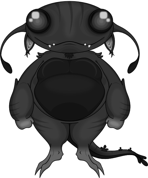 Alienigena Clip Art At Clker - Black Alien Monster Shower Curtain (498x598)