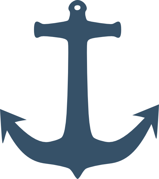 Clip Art - Anchor Clip Art Navy (528x595)
