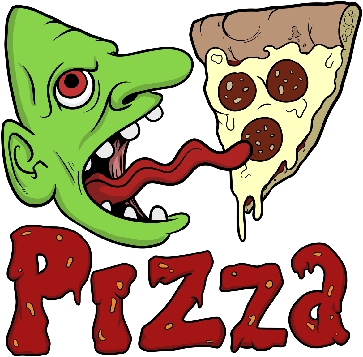 Green Man Licking Pizza - Green Man Licking Pizza (1200x1200)