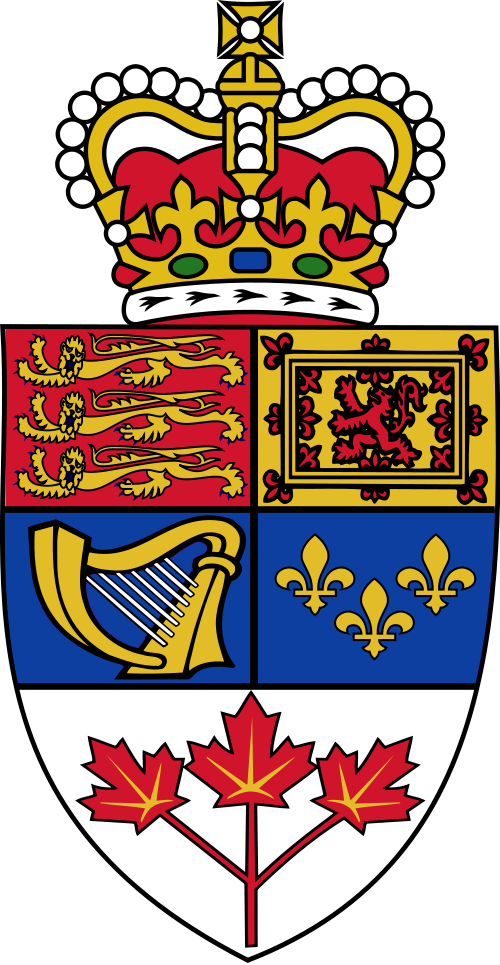 Coat Of Arms Of Canada - Royal Coat Of Arms Canada (500x965)