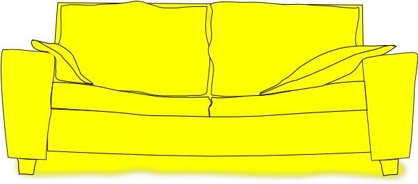 Yellow Couch Png - Bench (600x506)