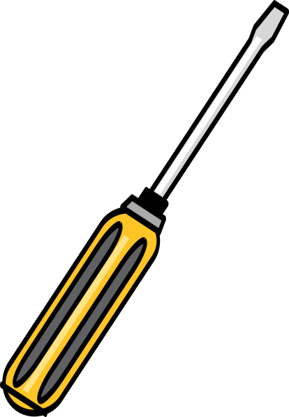 Free Vector Screwdriver Clip Art - Screwdriver Png (414x598)