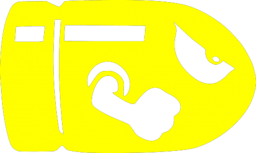 Please Note That The White Image Is A White Sticker - Sticker (500x300)