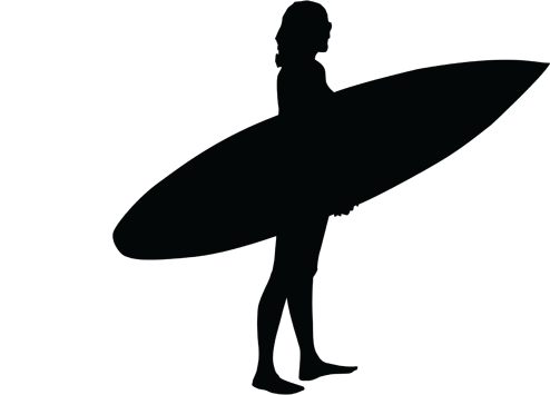 Download Surfing Free Png Photo Images And Clipart - Surf Silhouette Png (494x355)