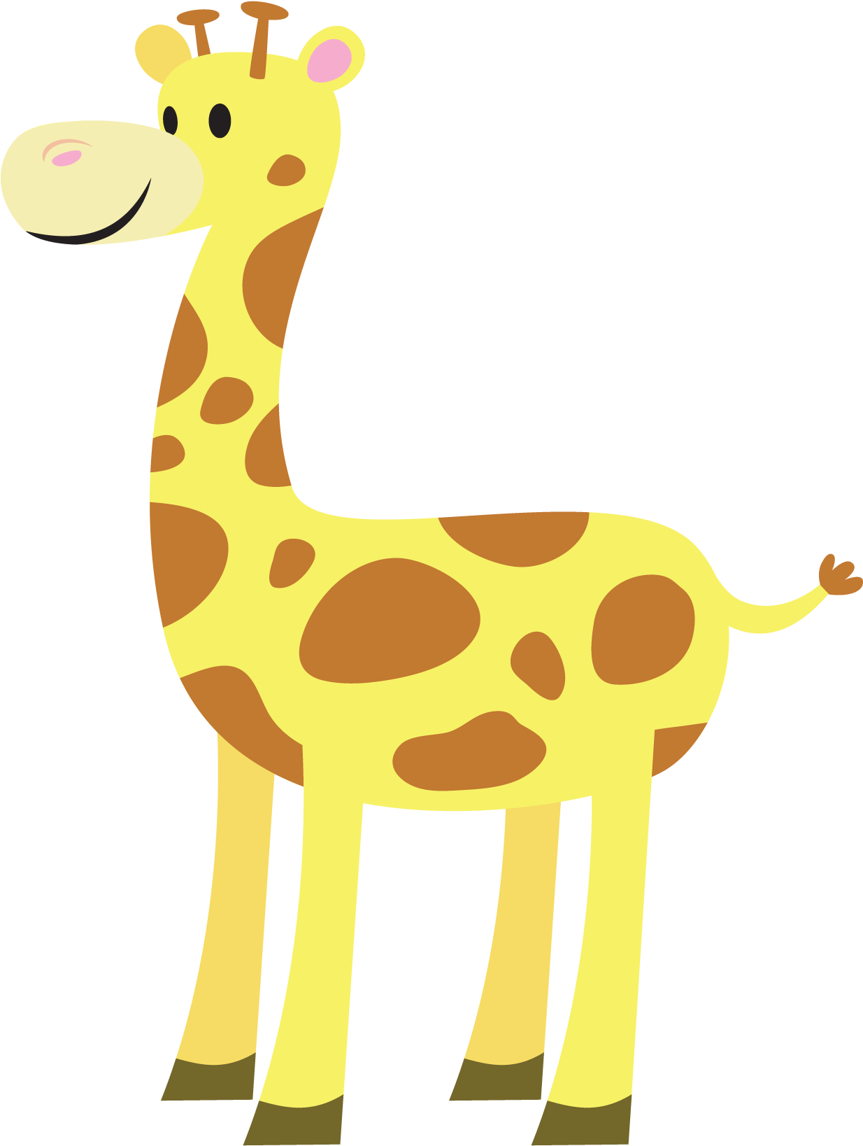 Niedliche Cartoon-giraffe Grußkarte (1350x1800)