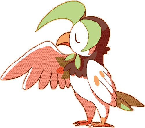 Bird Wing Clip Art - Dartrix Pokemon Fanart (500x444)