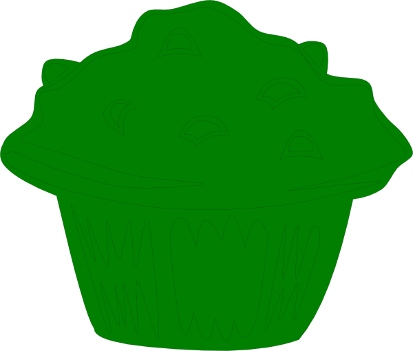 This Free Clip Arts Design Of Green Muffin - Muffin (600x510)
