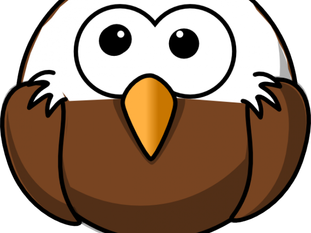 Cartoon Eagle Clipart - Bald Eagle Round Ornament (640x480)