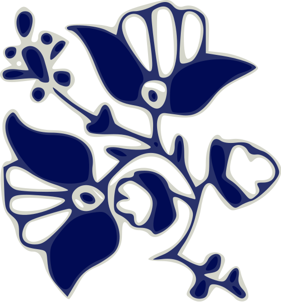 Flower Pattern Png Clip Arts - Motif Bunga (558x600)