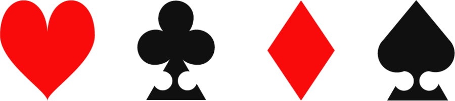 Card Deck Symbols By Blackluna On Clipart Library - Card Pack Symbols Png (900x201)