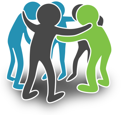 Idea Clipart Team Huddle - Kumpulan Inovatif Dan Kreatif (411x393)