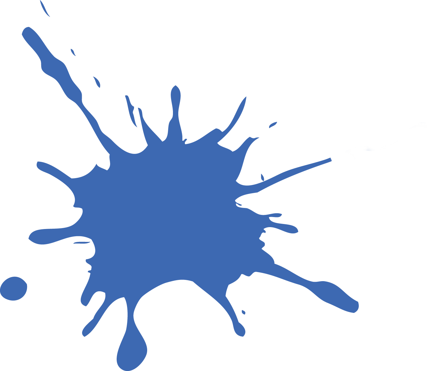 Paintball Splat Silhouette - Splat Png (1358x1181)