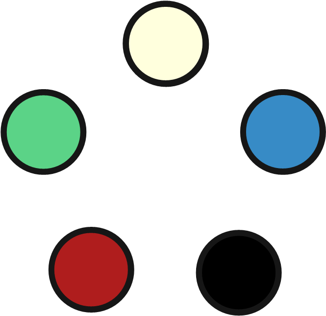 Magic The Gathering Pentagon - Magic The Gathering Colors (750x750)