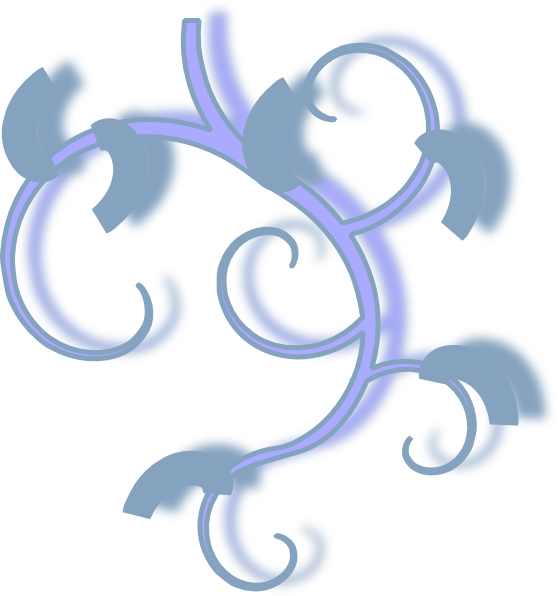 Pale Blue Branch Clip Art - Clip Art (558x596)