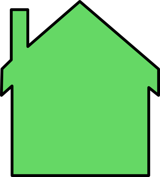 Pale Green House Clip Art At Clker - House Clipart Green (540x598)