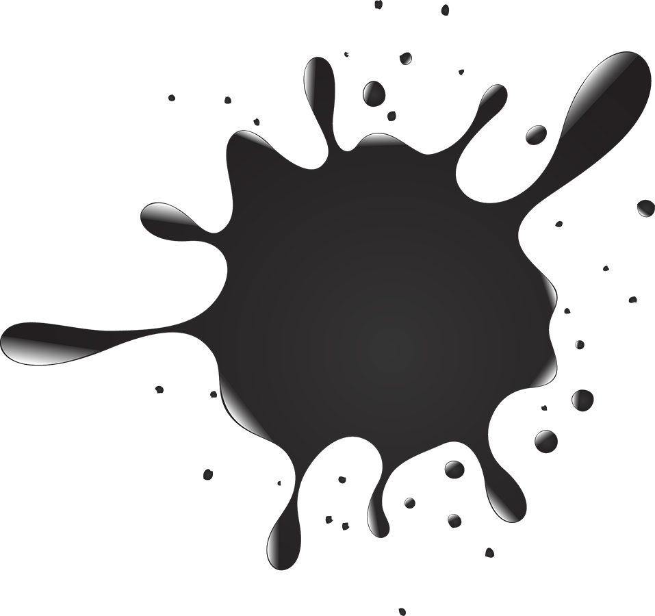 Black Paint Splatter - Paint (957x900)