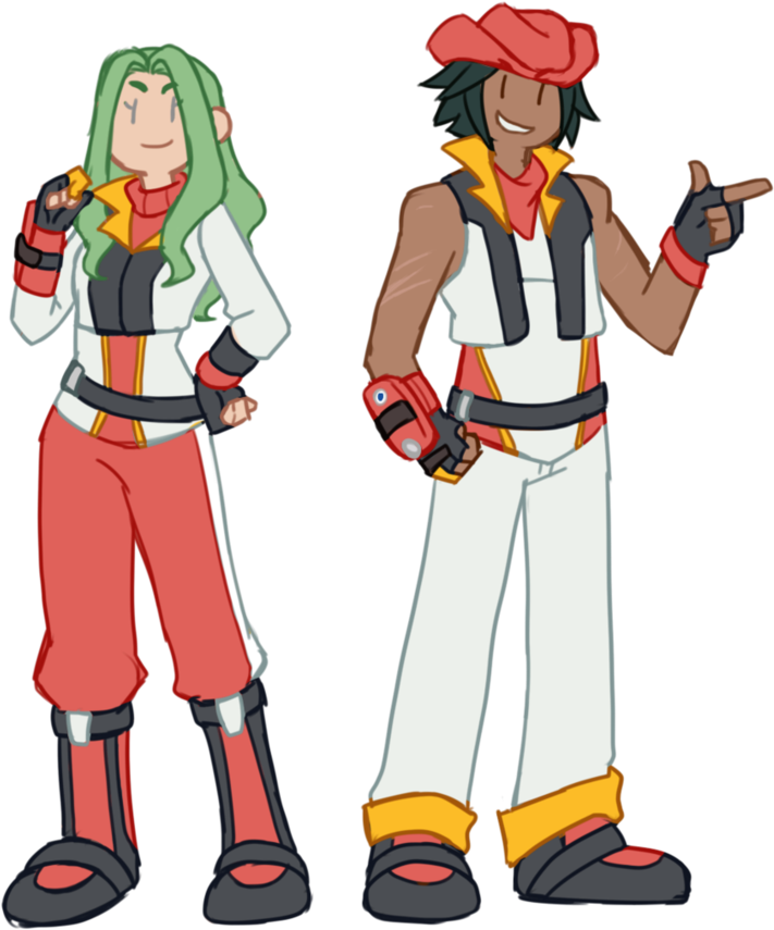 Wendy And Sven By Bast13 - Pokemon Ranger Shadows Of Almia Characters (866x923)