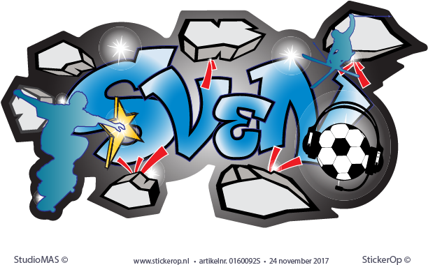 Muursticker Graffiti - Sven - Graffiti (620x420)
