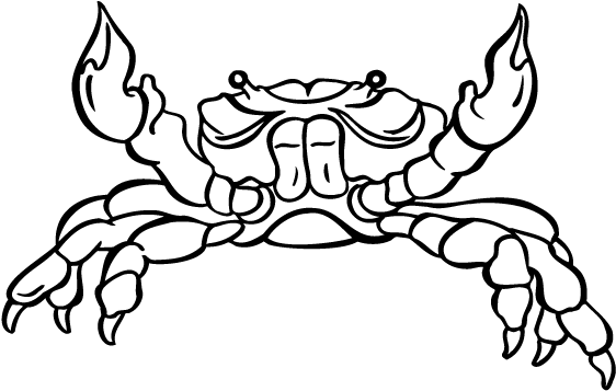 Crab Visual Arts Black And White Clip Art - Vector Space (600x600)