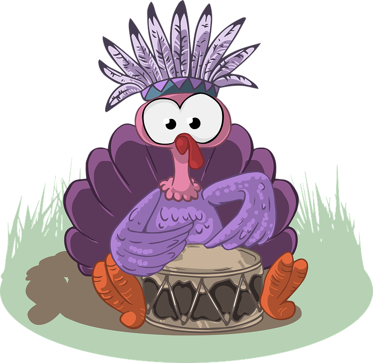 Indian Chief Cartoon 29, Buy Clip Art - Turkey Drum (741x720)