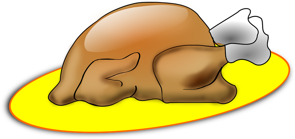 Cartoon Turkey Dinner 18, Buy Clip Art - Gambar Ayam Panggang Kartun (1586x750)