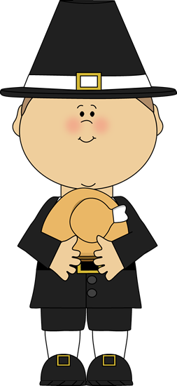 Pilgrim Boy Holding A Cooked Turkey - Free Clipart Of A Pilgrim (253x550)