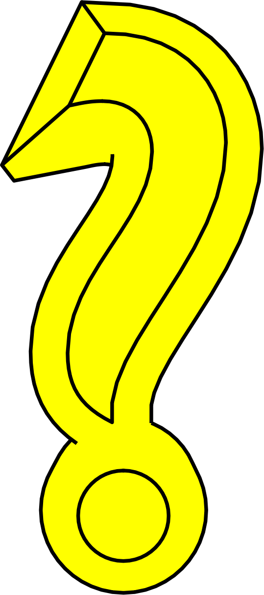 Question Mark Direct Front View - Question Mark (539x1215)