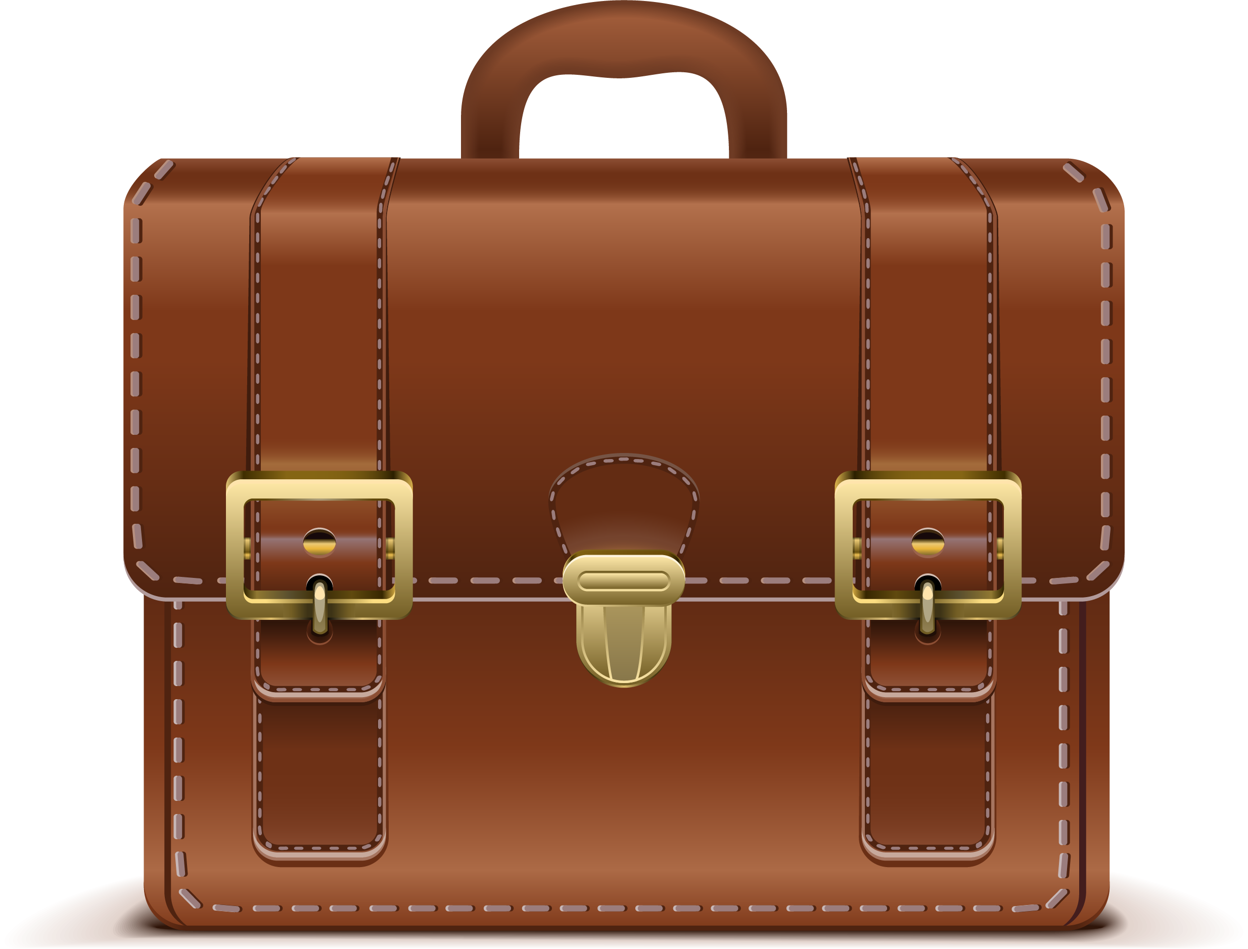 Briefcase Drawing Clip Art - Leather (2469x1877)