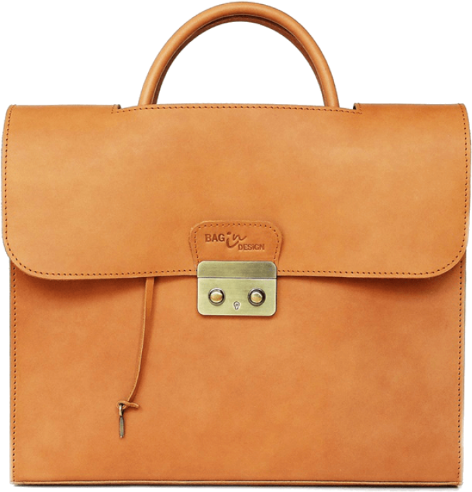 กระเป๋าเอกสาร Develop Briefcase Tan Genuine Leather - Classic Italian Briefcase (900x900)