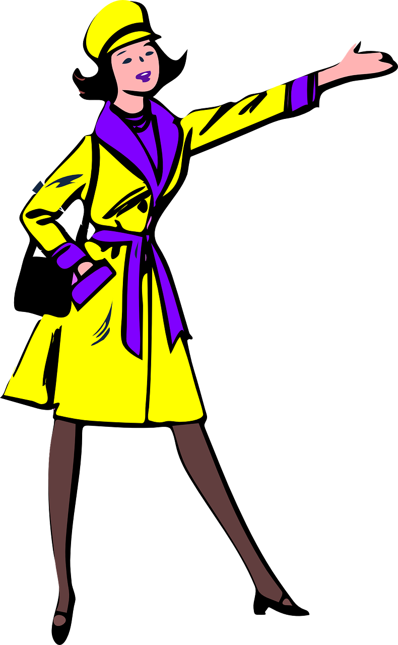 Mademoiselle Young Woman Elegant Transparent Image - Girl In A Coat Clipart (790x1280)