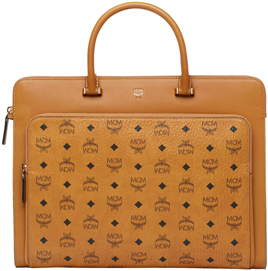 Mcm Ottomar Briefcase In Visetos Mmf7aot23co001 Alternateview - Mcm Large Ottomar Briefcase In Visetos In Cognac (712x770)