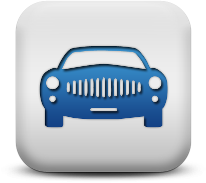 Matte White Square Icon Car3 (512x512)