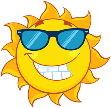 Cartoon Sun With Sunglasses (418x396)