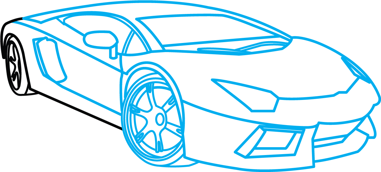 How To Draw Lamborghini Aventador, A Car, Easy Step - Lamborghini (1280x720)